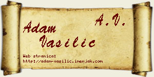 Adam Vasilić vizit kartica